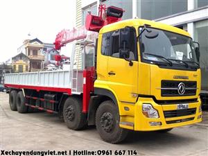 Xe tải 4 chân Dongfeng gắn cẩu 7 tấn ATOM model 736L